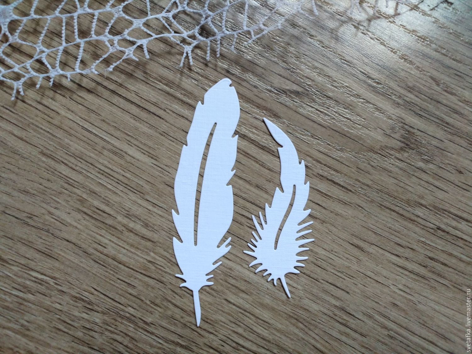 Cutting for scrapbooking, Feathers, feathers, set of 2 pieces, diz cardboard  – купить на Ярмарке Мастеров – CL0ULCOM | Scrapbooking cuttings, Mytishchi