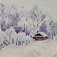 Снежный край  Цифровой товар. Иллюстрации и рисунки. Живопись Елены Карабельниковой. Интернет-магазин Ярмарка Мастеров.  Фото №2