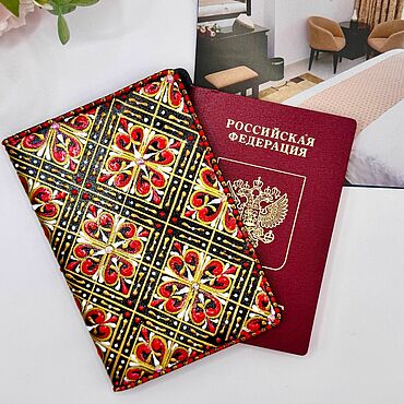 Сумки ручной работы. Ярмарка Мастеров - ручная работа Обложка для паспорта. Handmade.