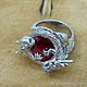 Order Ring with dragons ruby silver. Urbanstyle. Livemaster. . Hard bracelet Фото №3