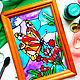 Stained glass painting ' Before the flight', Stained glass, Novosibirsk,  Фото №1