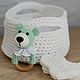 Set.Basket,booties,rattle, Babys bootees, Moscow,  Фото №1