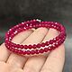 Red ruby spinel bracelet with a cut. Bead bracelet. naturalkavni. My Livemaster. Фото №4