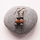 Earrings with natural hematite and Rudraksha nut, black earrings. Earrings. florispb. My Livemaster. Фото №4