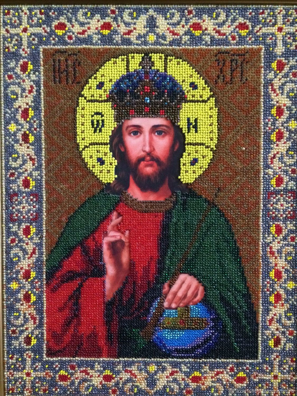 Икона Иисус Христос русская вышивка коллекционирование православная в ...
