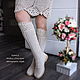 Linen boots 'Daryana' knitted summer. High Boots. MadameBoots. My Livemaster. Фото №5