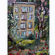 Картина Весна во дворе Масло Картон 35/20 см, Картины, Санкт-Петербург,  Фото №1