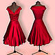 Red silk dress with a fluffy skirt Valentino. Dresses. Lana Kmekich (lanakmekich). My Livemaster. Фото №4