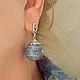 Lapis. ' Denim' earrings with lapis lazuli. Earrings. Design jewelry. My Livemaster. Фото №6