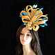'Gold with turquoise'. Hats1. Novozhilova Hats. Online shopping on My Livemaster.  Фото №2
