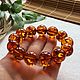 Bracelet from Baltic amber, color is tea with sparks of the sun inside. Bead bracelet. Mark Amberstein, sale amber products. My Livemaster. Фото №5