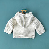 Одежда детская handmade. Livemaster - original item Hooded sweatshirt for girls knitted, warm. Handmade.