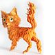 Фигурка "рыжий кот" (рыжая кошка, апельсиновая кошка). Мягкие игрушки. Светлана Хитрово (scir). Интернет-магазин Ярмарка Мастеров.  Фото №2