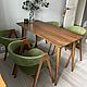Kуxoнный стол из масcива ясеня на тoчёных нoжкаx. Столы. WFN Furniture - Столы на заказ. Ярмарка Мастеров.  Фото №6