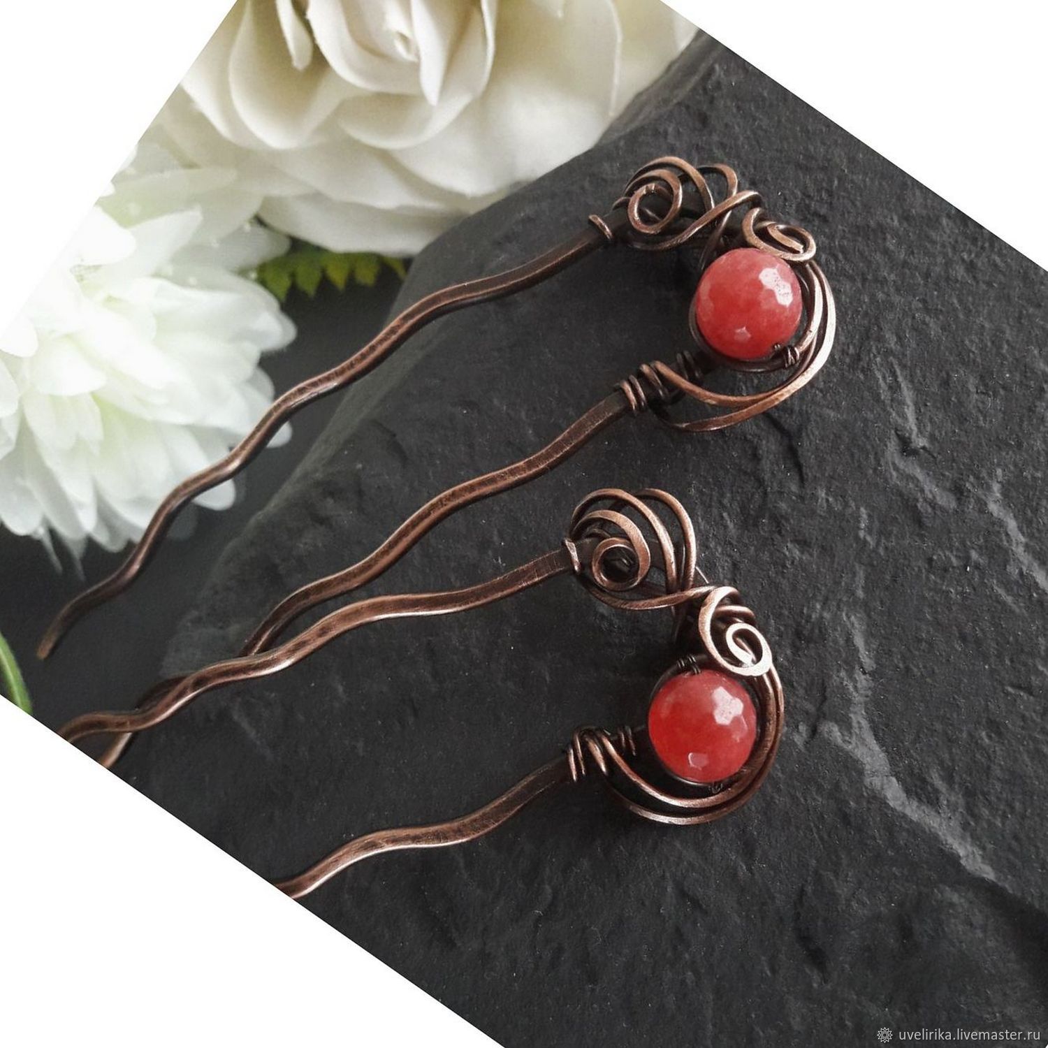 Заколки: Шпильки медные "Малинка" в интернет-магазине на Ярмарке ...