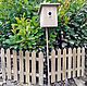 Furniture for dolls - the fence and birdhouse for miniature garden, Doll houses, Schyolkovo,  Фото №1