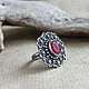 Ring - a ruby in a silver lace. Rings. Taniri Jewelry. Online shopping on My Livemaster.  Фото №2