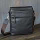 Men's Leather Cordinal Tablet Bag (dark brown). Tablet bag. DragonBags - Men's accessories. My Livemaster. Фото №4