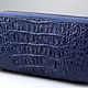 Клатч из кожи крокодила, внутреннее наполнение - кожа IMA0269VC1. Клатчи. CrocShop товары из экзотической кожи. Ярмарка Мастеров.  Фото №6