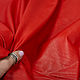Искусственная кожа красная на хлопке. Ткани. БАРХАТ Итальянские ткани (barhat-tkani). Ярмарка Мастеров.  Фото №5