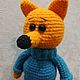 Knitted Fox Cub in sweater and pants. Stuffed Toys. Knitted toys & Wood products. My Livemaster. Фото №5