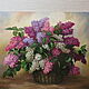Paintings: oil painting Lilac in a basket 50h60. Pictures. Valentina Shishkina Light's soul. Online shopping on My Livemaster.  Фото №2