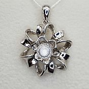 Украшения handmade. Livemaster - original item Silver pendant with cubic Zirconia. Handmade.