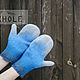Mittens felt Frost blue. Mittens. FOXHOLE. Online shopping on My Livemaster.  Фото №2