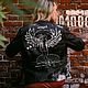 Painting of a leather jacket Venus with wings. Biker jacket with print, Outerwear Jackets, Omsk,  Фото №1