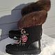 Embroidered boots 'Vintage roses'. High Boots. wool gifts. My Livemaster. Фото №4