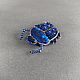 Scarab brooch with lapis lazuli, blue brooch pendant beetle beads. Brooches. Nibelung Design Beadwork. My Livemaster. Фото №5