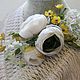 Order Ranunculus brooch made of silk. fantasy flowers. Livemaster. . Brooches Фото №3