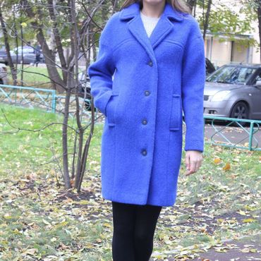 Одежда женская ручной работы. Ярмарка Мастеров - ручная работа Пальто   BLUE. Handmade.