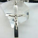 Cross Jesus Christ silver 5 cm long-four-pointed cross of Jesus Christ handmade
