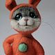 Кот, заяц, кот в костюме зайца, Войлочная игрушка, Дзержинск,  Фото №1