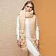 Beige scarf large. Scarves. SHAPAR - knitting clothes. My Livemaster. Фото №5