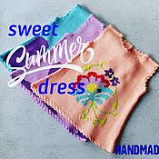 Одежда детская handmade. Livemaster - original item Dress: Lilac summer tunic dress, cotton. Handmade.