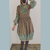 Одежда handmade. Livemaster - original item Dress - candy corduroy motley grass. Handmade.