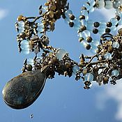 Ivory - earrings jade drop crystal