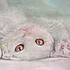 Order Painting watercolor cat the picture with the cat white cat. Picture&miniature lacquer painting. Livemaster. . Pictures Фото №3