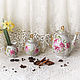 Set painted double smear 'Orchids'. Tea & Coffee Sets. painting and decoupage from Marina (sovaj). My Livemaster. Фото №6