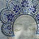 Картина символ  «Гжельская царица». Картины. Виктория ☀️ Вселенная в круге. Ярмарка Мастеров.  Фото №10