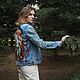 Denim jacket with embroidery Eagle Project Freedom. Outerwear Jackets. Karina-bro. My Livemaster. Фото №4