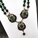 Emerald necklace made of agate chalcedony with a pendant. Necklace. naturalkavni. My Livemaster. Фото №5