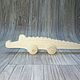 Крокодил-каталка , деревянная игрушка ручной работы