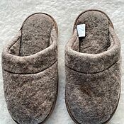 Обувь ручной работы handmade. Livemaster - original item Felt felted slippers closed. Handmade.