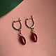 Серьги с сердоликом (барбарис). Серьги классические. Katerina Moroz accessories for you (katerinamoroz). Ярмарка Мастеров.  Фото №4