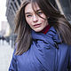 Пуховик с капюшоном Dark Blue PH0511. Пуховики. ПУХОВИКИ & ПЛАЩИ (belitskybrand). Ярмарка Мастеров.  Фото №6