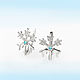 Snowflake earrings, Earrings, Tver,  Фото №1
