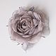 fabric flower. Chiffon rose brooch ' Gretta cold'. Brooches. fioridellavita. Online shopping on My Livemaster.  Фото №2